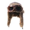 Thermal Winter Hat With Detachable Goggles For Skiing Riding And Outdoor Activity Vintage Style Ear Protection Cold Weather