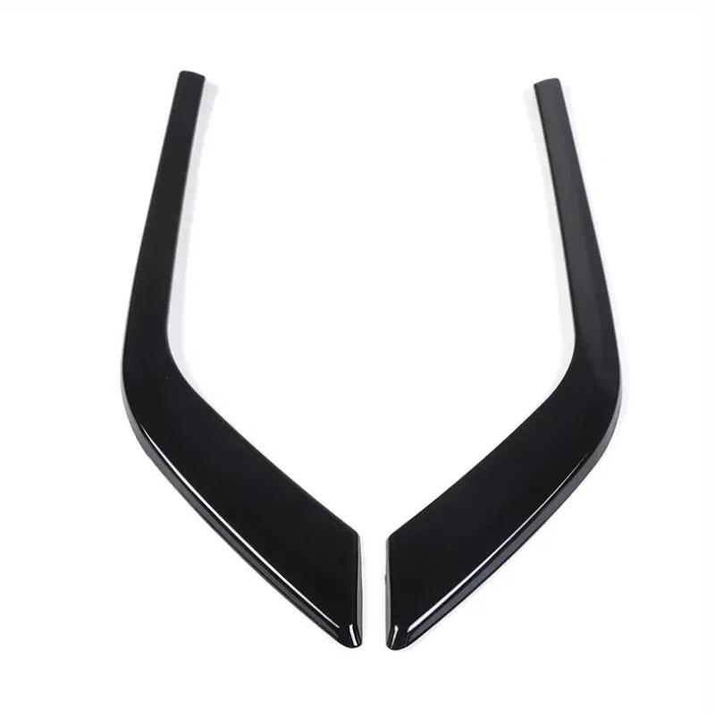For BMW 5 Series I5 G60 ABS Black Car Front Bumper Lip Splitter Spoiler Fog Light Trim Cover  Exterior Auto Accessories