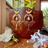 Moonlight Zircon Pendant Earrings With Sun Elements For Female Jewelry