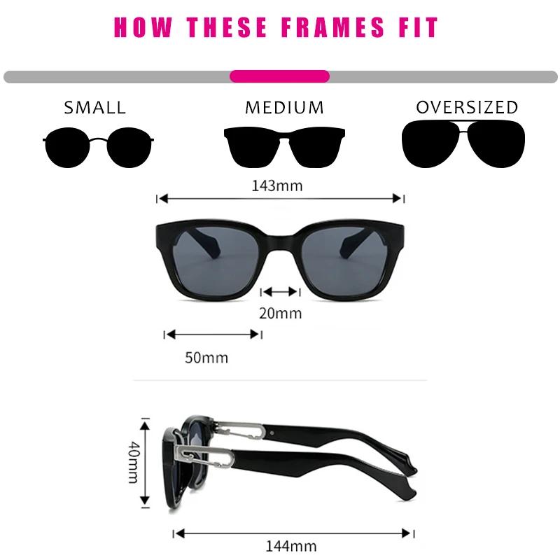 Unique Blue Square Rivet Sunglasses Women  Brand Rectangle Metal Sun Glasses Trendy Hollow Out Frame Men Shade Eyewear Uv400
