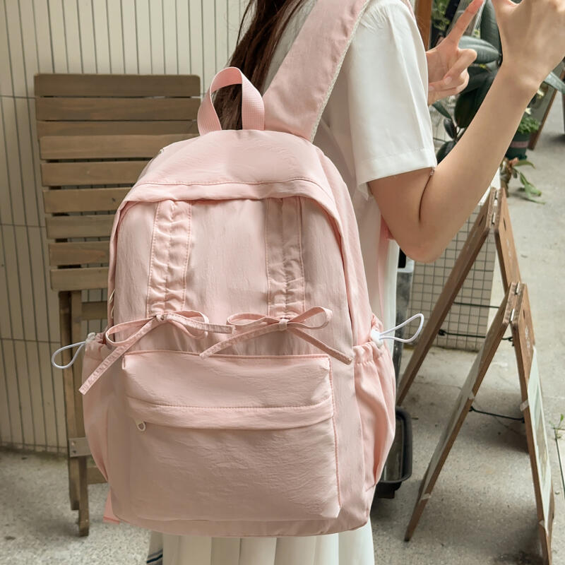 Large Capacity Student Schoolbag Women's Bow Backpack College Backpack