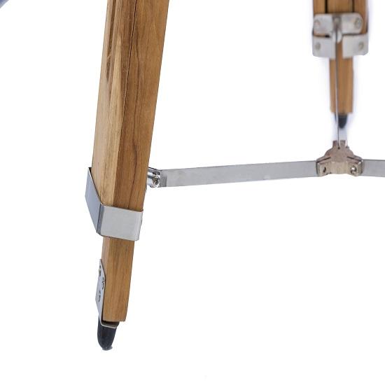 Rustic Wood Tripod Floor Lamp