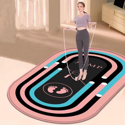 Thick Oval Diatom Mud Shock Absorption Fitness & Yoga Mat - Non-Slip, Dirt-Resistant, Sound-Insulating Jump Rope and Foot Pad