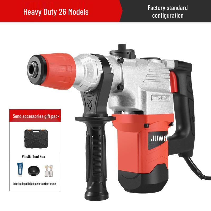 Dual-Use Electric Hammer & Pickaxe: Multi-Function High-Power Impact & Electric Drill for Concrete and Household Use.