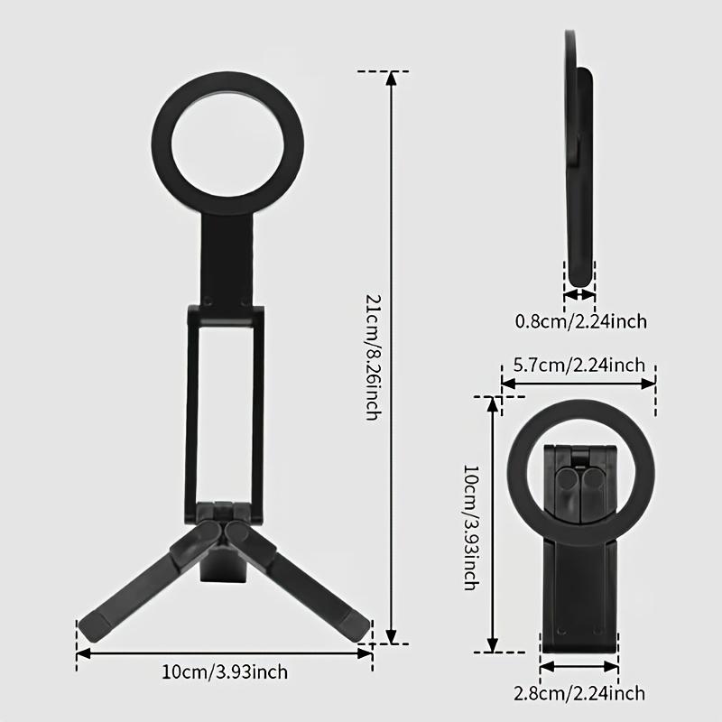 Pocket-friendly Magnetic Phone Holder, Multi-functional Photography Tool, Universal Magnetic Tripod for Desktop Support