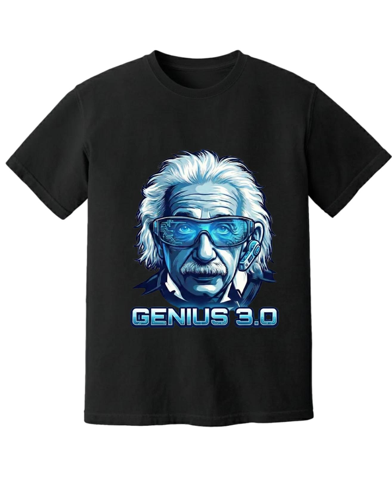 Albert Einstein 3.0 Custom futuristic, transparent Glasses In Unisex & Adult Tee 150