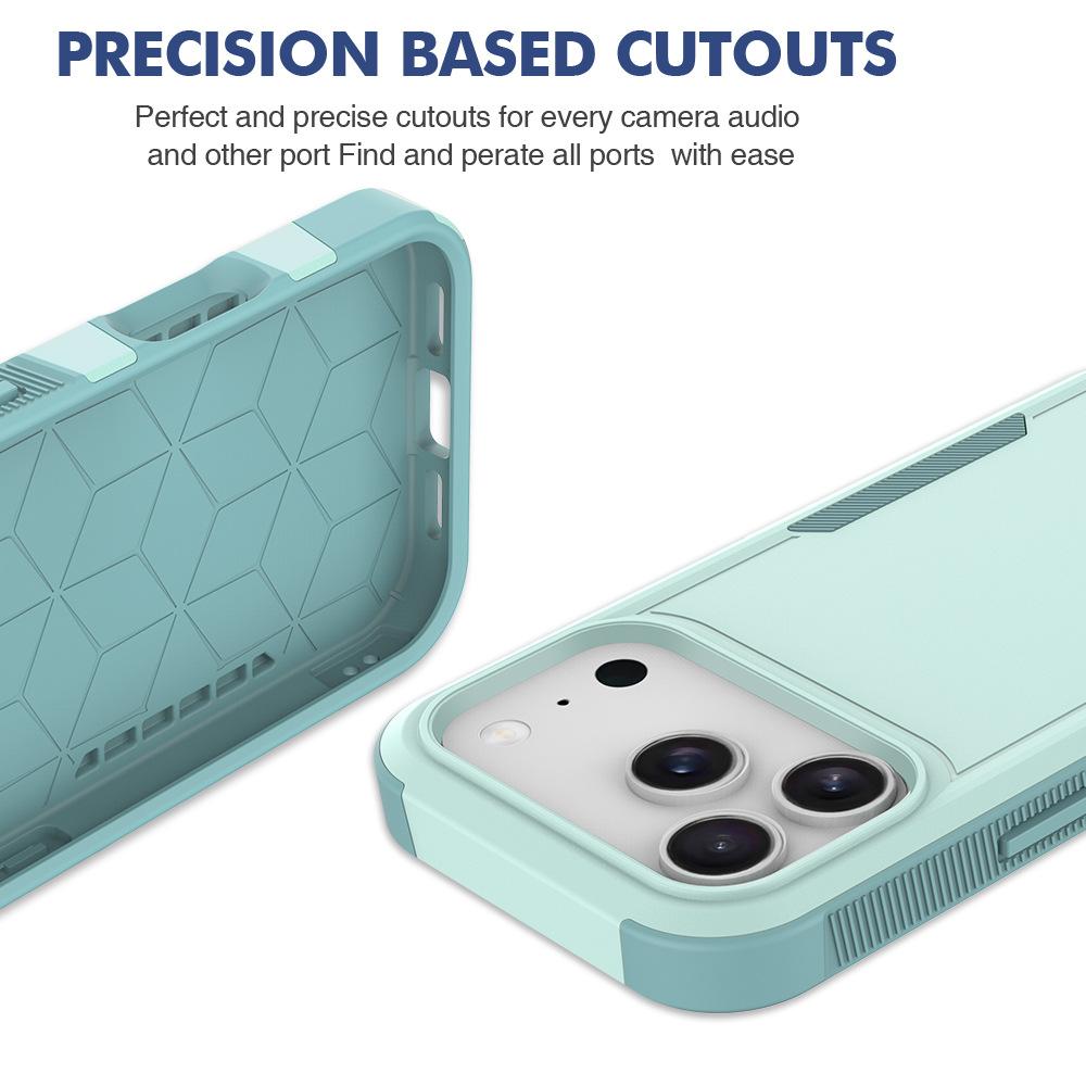 Premium Hybrid 2 In 1 Shockproof Armor Protection Case For iPhone 17 Air 16e 15 14 Plus 13 12 Pro Max Reinforced PC Back Cover