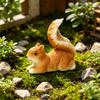Mini Eichhörnchen Figur Winziges Harz Eichhörnchen Feengarten Zubehör Niedliche Miniatur Tierstatue für Mooslandschaft DIY Terrarium Heimdeko