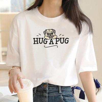 Pug T Shirt Women Anime Tshirt Female Japanese Clothes Unisex