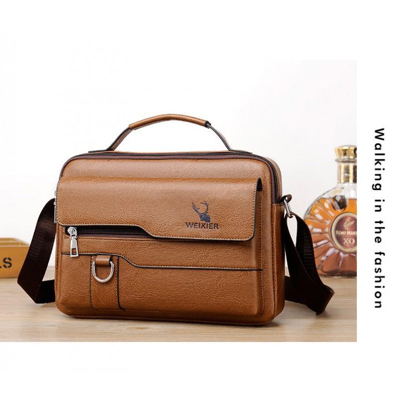 High End Men's Business Crossbody Bag Versatile Large Capacity Portable Shoulder Commuting Computer Postal