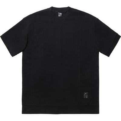 Li Ning X Colaboração Jackie Chan Série Kung Fu Camiseta de Manga Curta Estampada de Gola Redonda de Caimento Solto Masculina Preto AHSU913-2