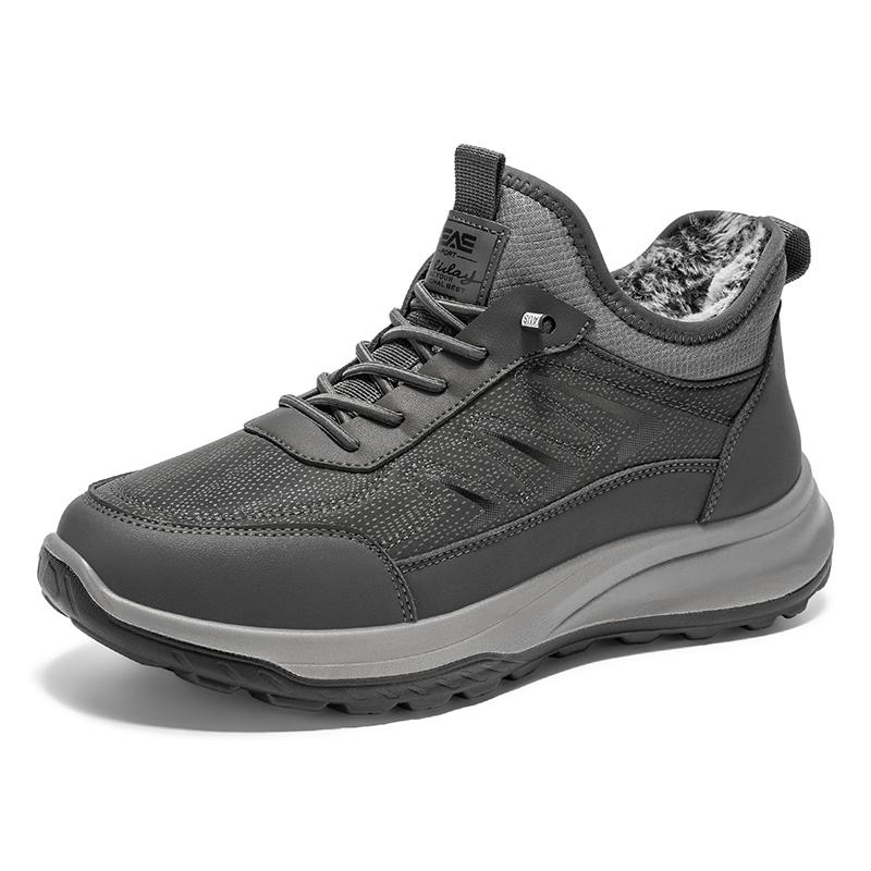 

Новая зимняя мужская повседневная спортивная обувь с хлопковой подкладкой для тепла, обувь для зимних видов спорта, кроссовки для бега и обувь для тренировок на открытом воздухе 45 серый