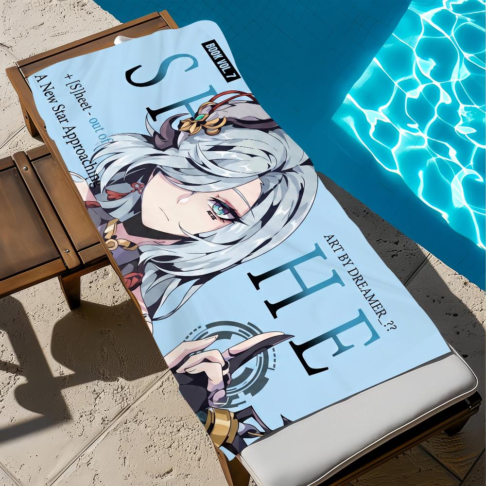Anime girl Towel Beach Quick Dry Soft Pool Towels Gift for Travel Gym Shower Camping sports