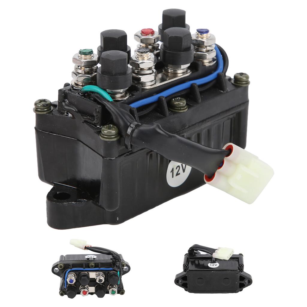 Solenoid Switch 0409‑066   0436‑700 12V Replacement for Arctic Cat Snowmobile Winch Kit