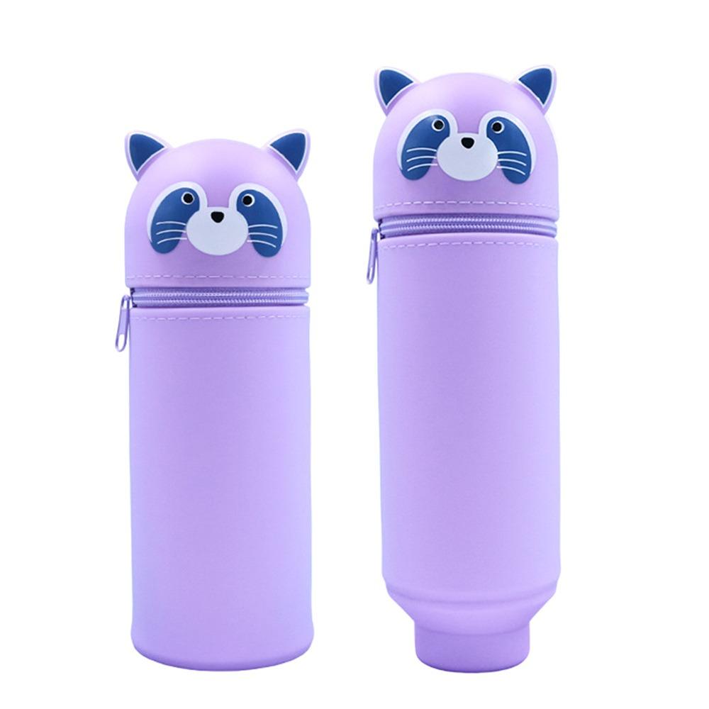 

Силіконовий пенал, що складається, сумка для канцелярського приладдя, мультяшний пенал, школа, офіс фіолетовий