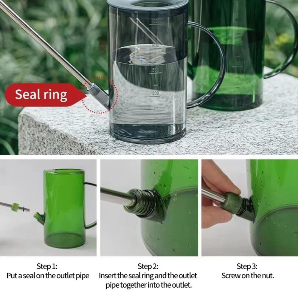 Stainless steel Garden Watering Can Long Nozzle With Tick mark Watering Bucket 1.5L/2L Watering kettle