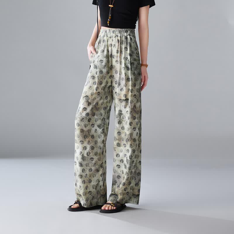 SOFSIL Women s Summer Printed Wide-Leg Lyocell Blend Pants 31/XXXL