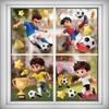 Window Stickers Cartoon Children's Football Static Stickers Decoration Living Room Bedroom Glass Stickers