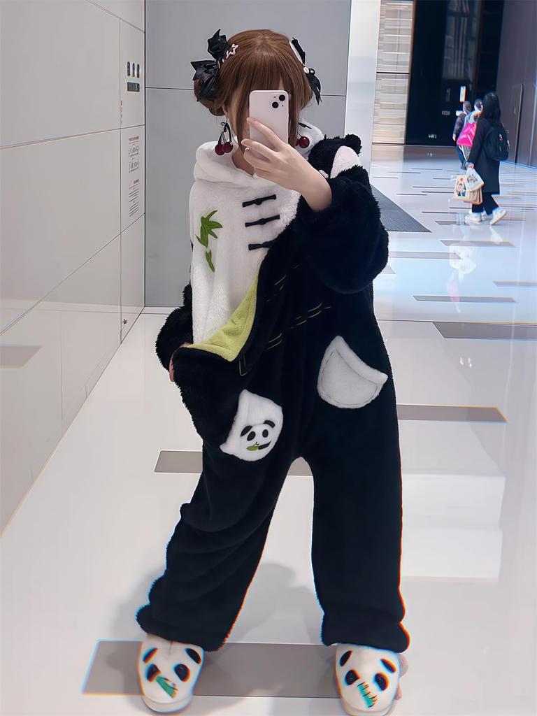 Koi To Miku Cosplay Protagonist Koi Miku Panda Pajama Popular Game Costume [NOKIJP] Costume, Seiya, Homura, Shin, Mahiru, Cosplay, Set, Loungewear,