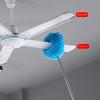 Ceiling Fan Dust Collector with Retractable & Lockable Brush Heads - Detachable Feather Duster Attachment, Machine-Washable - Suitable for Ceiling