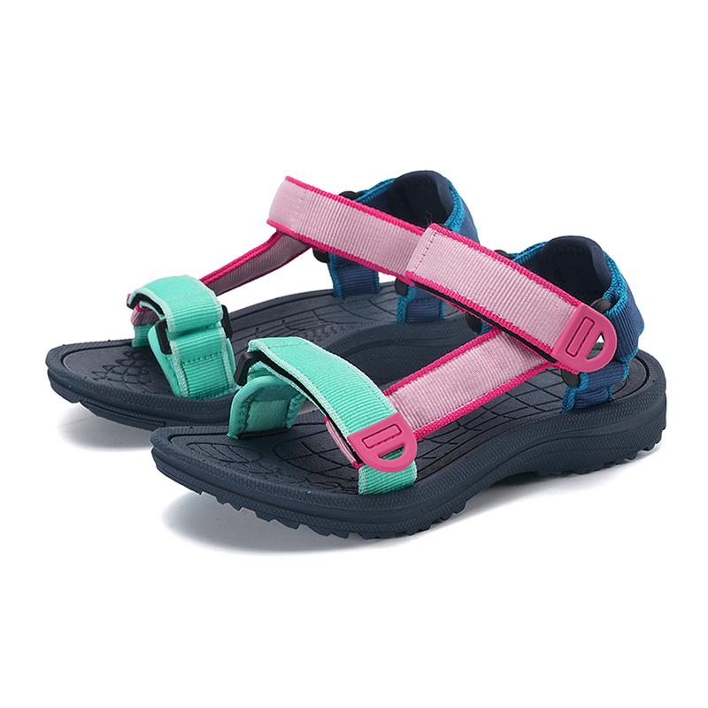 Cute Pink Kids' Girls Sport Sandals Open-Toe Non Slip Walking Shoes for Children Boys Outdoor Beach Sandals Summer Breathable