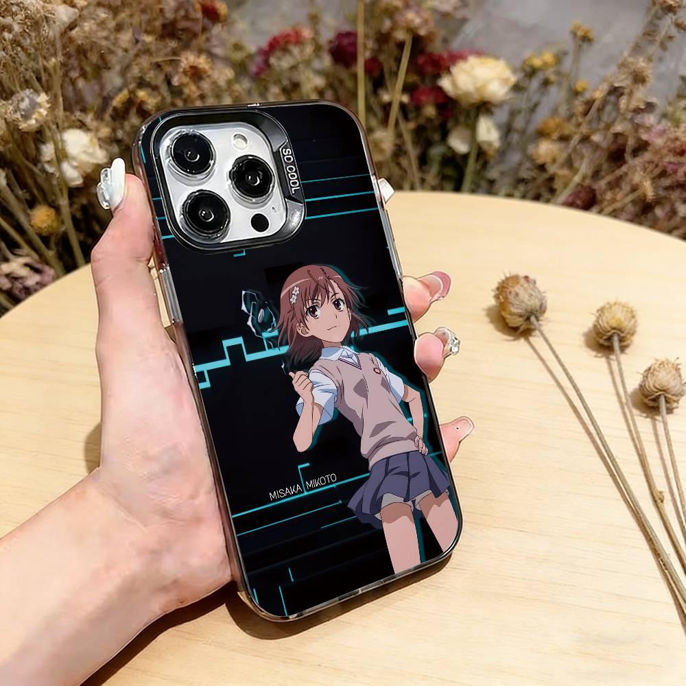 

Mikoto Misaka Phone Case For iPhone 17,16,15,14,13,12,11 Plus,Pro Max,XS,Colorful Silver Black Cover iPhone17Air