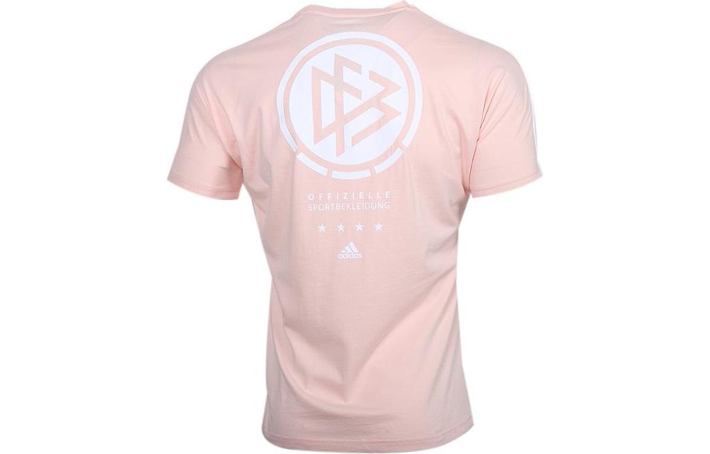 Adidas T Shirts Men's Pink Crew Neck Moderate Straight Fit FL2768
