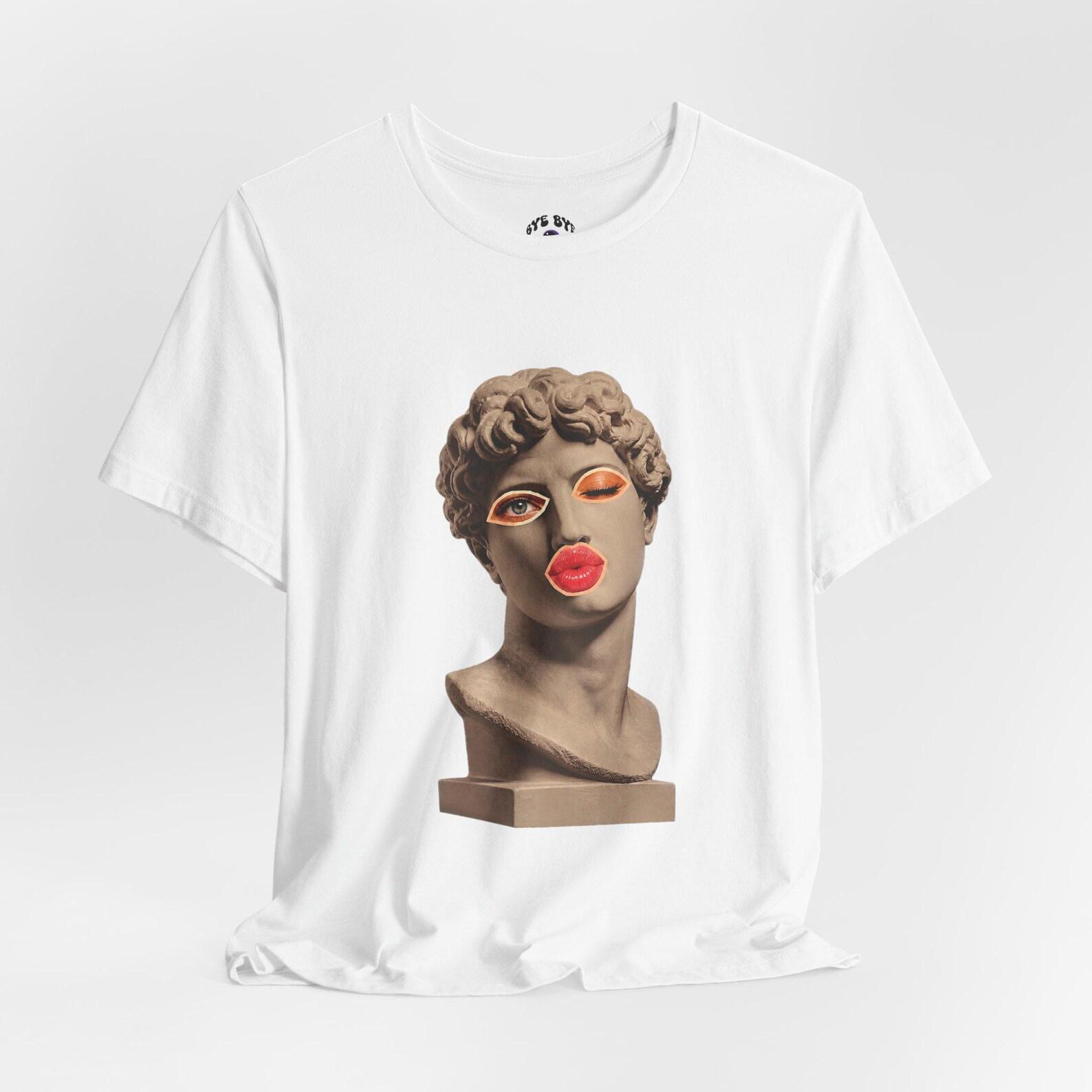 Cut-Off Collage T-Shirt | Abstract Cutout Graphic Tee 2XL