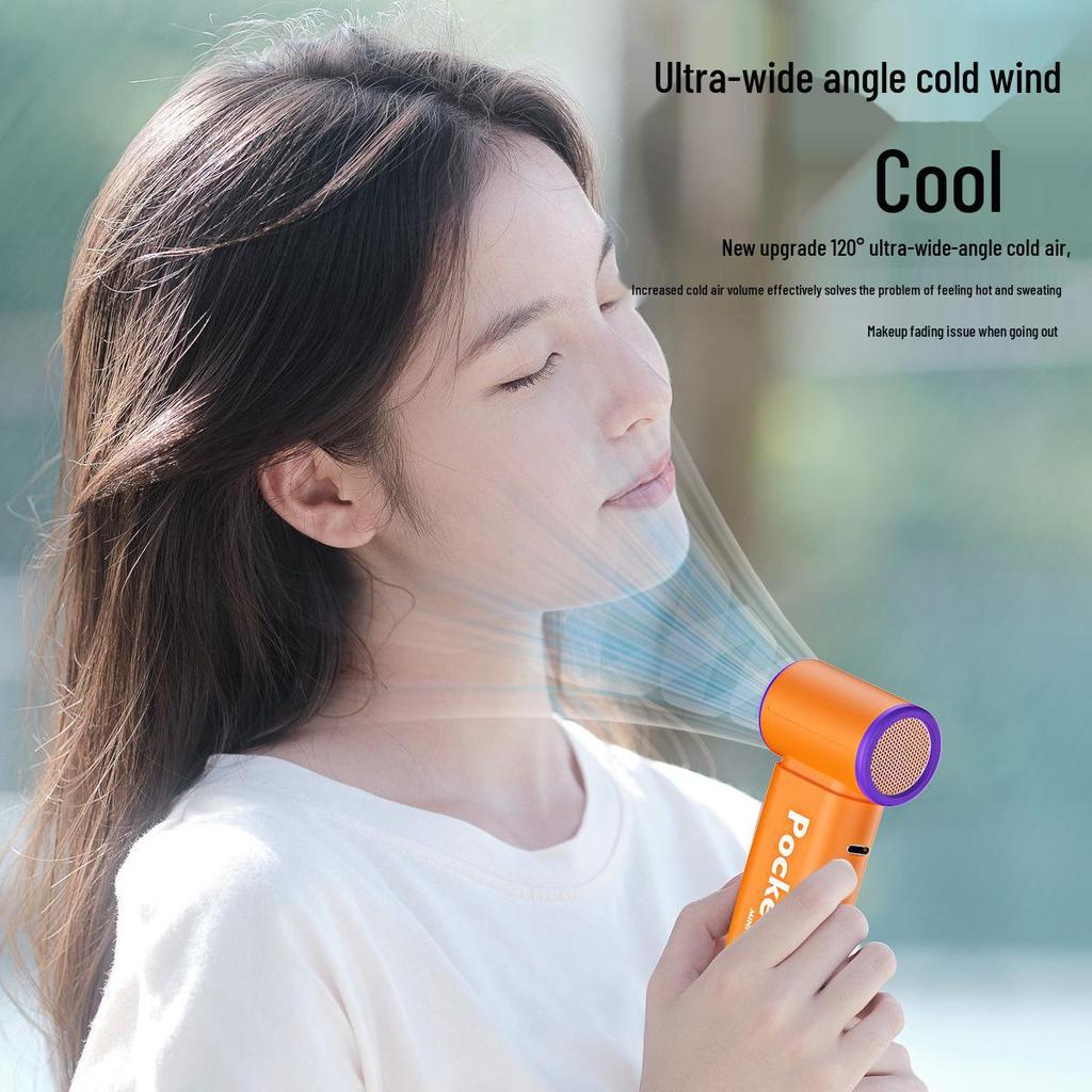 New T317 Mini USB Brushless Handheld Fan with Strong Wind & Digital Display