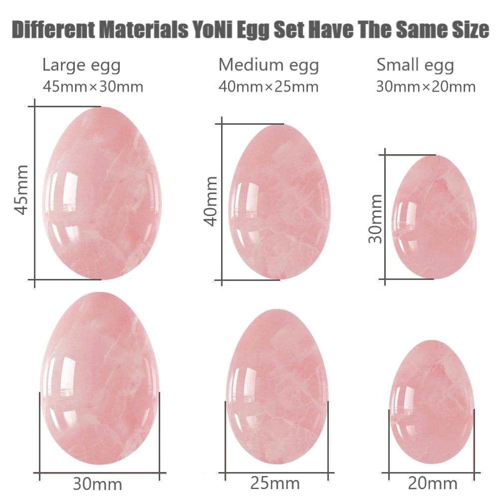 Yoni Egg Rose Quartz Jade Women Kegel Ben Wa Balls Crystal Kink Kegel Exercisers