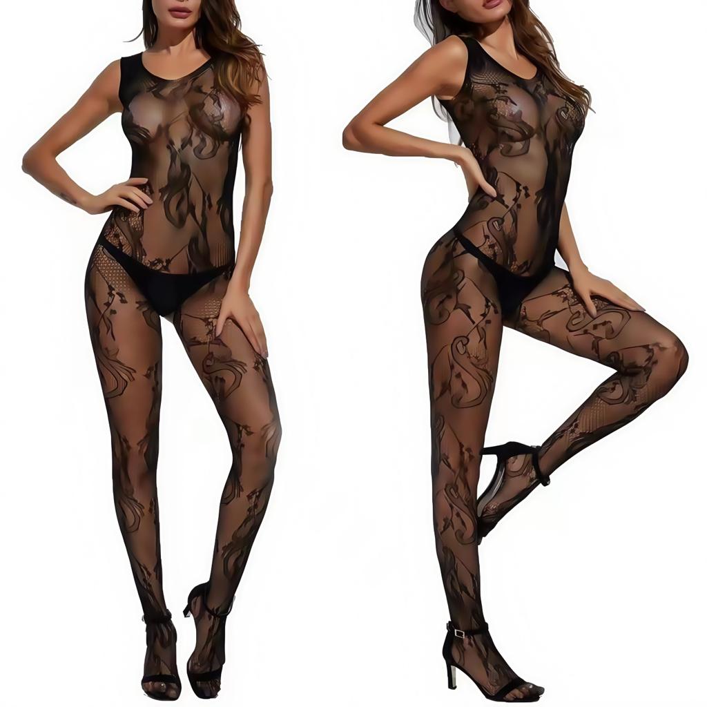 Open Bra Crothless Sexy Fishnet Dress Erotic Lingerie for Women Plus Size Bodystocking Oversized Underwear Costumes 5XL 50KG-100KG
