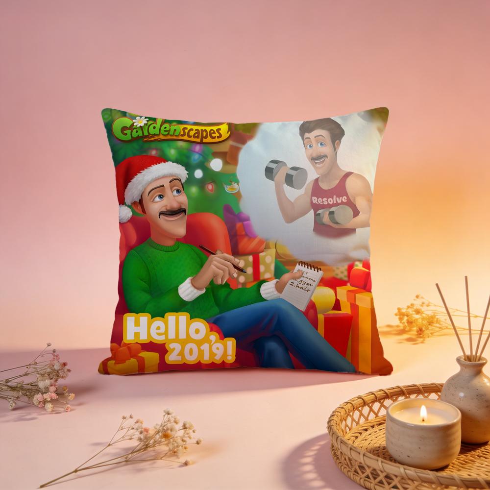 

Fashion GGardenscapesied Cushion Cover Comfortable Durable Pillow Cover MultiScene for Home Office Car Sofa 30X30cm