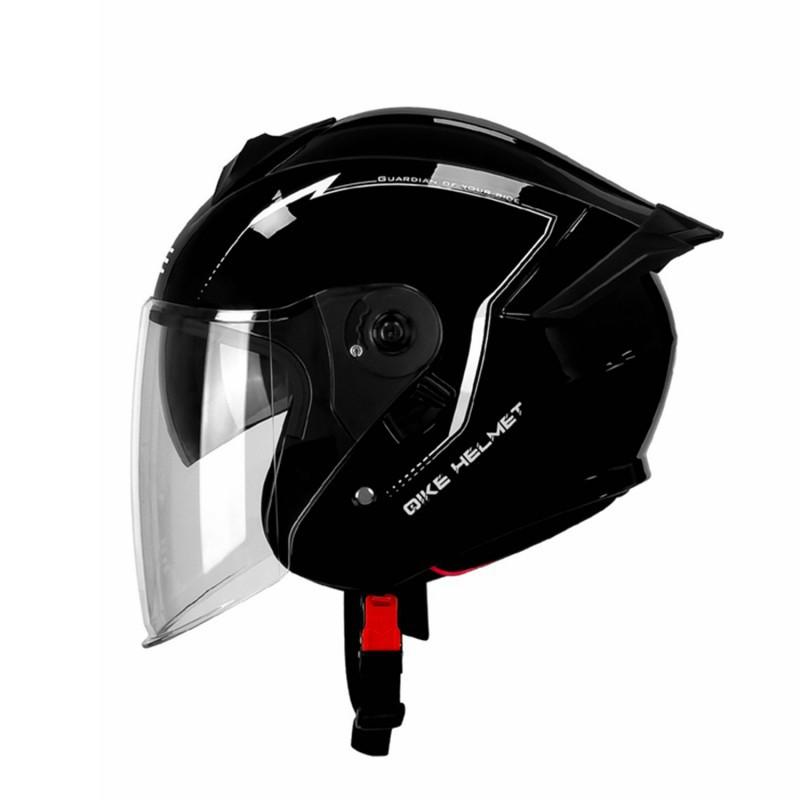 Delivery: Motorcycle Helmet Half Men Women Double Lenses Covered Three-quarters