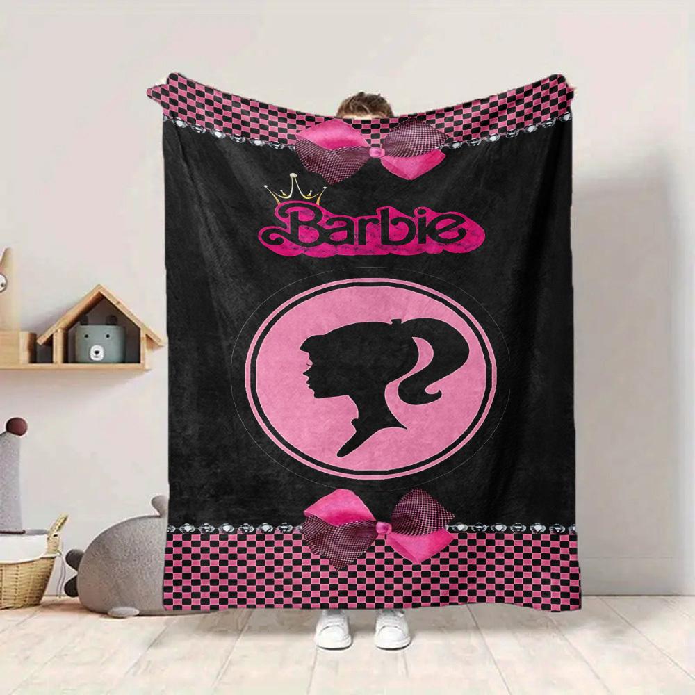1 Stück Barbie, Rosa Flanell-Kuscheldecke Weich, Warm & Gemütlich für Sofa, Bett, Büro und Reisen Vielseitiges Ganzjahresgeschenk, Weihnachtsgeschenk