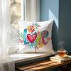 CColorful Heart Floral Love Text Cushion Cover Cushion Cover Set Pcs x x x Pillowcase Decorative Sofa Home Decor