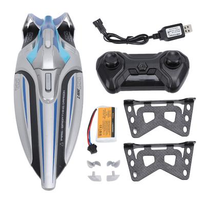 Remote Control Boat High Speed Electric Remote Control Boat Model 2.4 GHZ RC Racing Boat with LED