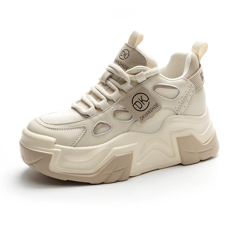 2025 Spring and Summer New Versatile Inner Height Increase Dad Shoes Women's Korean Version Platform Dad Shoes Students Casual Breathable and Comfor