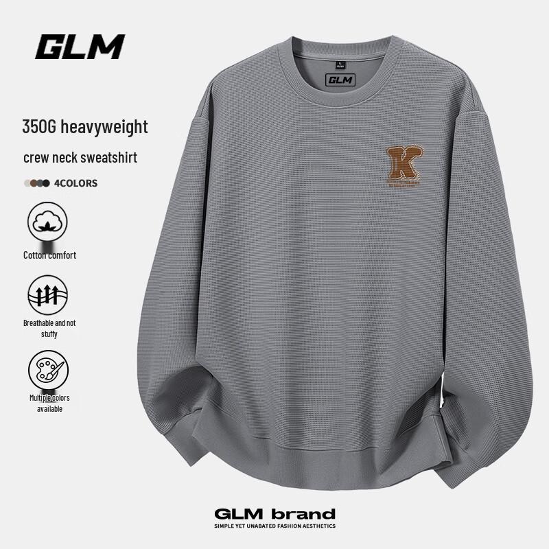 GLM Men's 2025 Autumn Round Neck Long Sleeve Sweatshirt