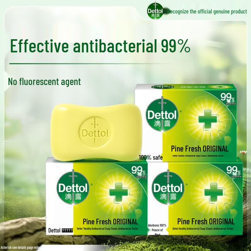 Dettol Pine Scent Antibacterial Soap Bars (3x105g)