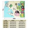 Cute Les Barbapapa Cartoon Flannel Blanket Warm Throw Blanket for Outdoor Travel Novelty Bedspread Sofa Bed Cover