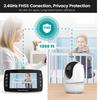 4.3-inch Wireless Baby Monitor with PTZ Rotation, Room Temperature Detection, Two-way Talk & Lullaby