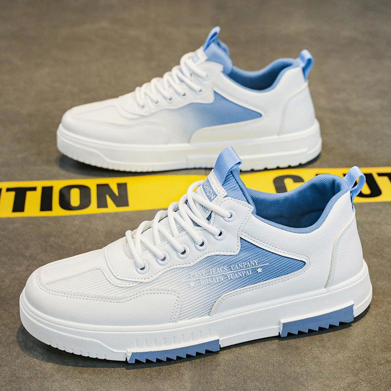 

2025 лето повседневные дышащие универсальные модные новые молодежные трендовые кеды низкие спортивные уличные на шнуровке мужские туфли 44 светло-синий