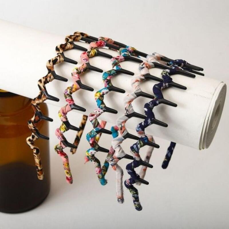 

Tropical Fabric Tooth Headband White e