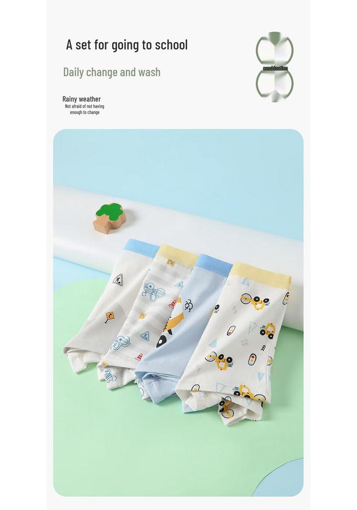 A-Qualität Reine Baumwolle Jungen Boxershorts: Antibakterische, Nahtlose, Atmungsaktive 10A Unterwäsche mit Vollbaumwollzwickel
