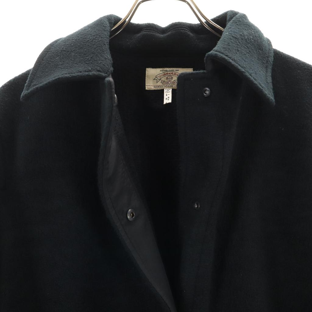 ARMANI JEANS 90s Made in Italy Old Stainless collar coat 44 black Women Used