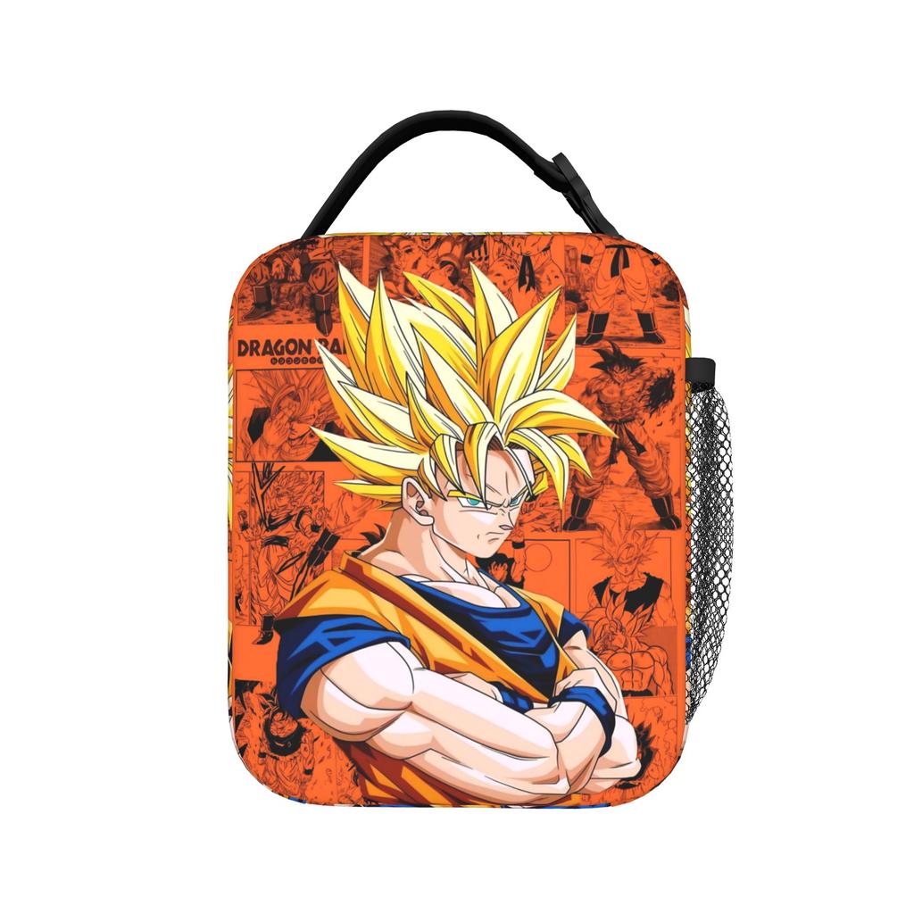 Son Goku DBZ Thermal Lunch Bags Lightweight Vegeta DBZ Lunch Container Cooler Carrier Lunch Box Tote College Journey Girls Boys