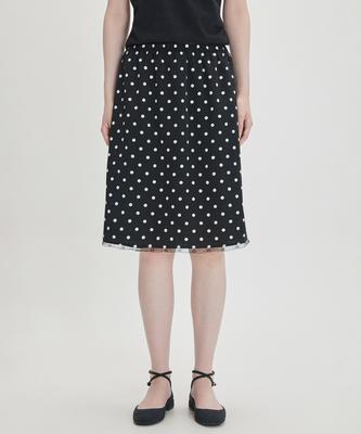 MIXXO Dot Satin Midi Skirt_Miwwhg70Ss