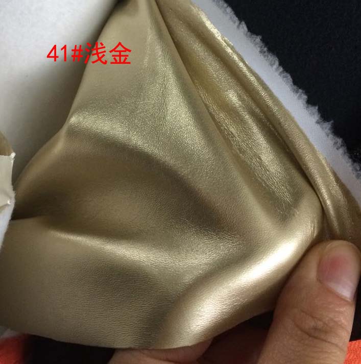 Soft Stretch PU Leather Fabric Sheepskin Pattern Upholstery By The Meter for Clothes Sofa Toy Bag Sewing Cloth Pearl Light Black