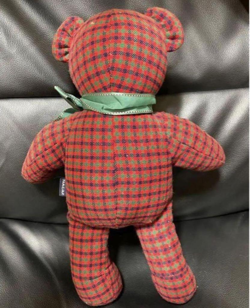 [USED] Familiar Teddy Bear, Red Check