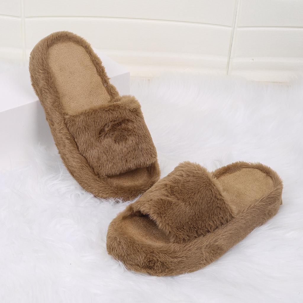 Fashion 2024 New Women Warm Fashion Simple Flat Heeled Slippers Women Casual Versatile Comfortable Indoor Winter Slippers Slides Women